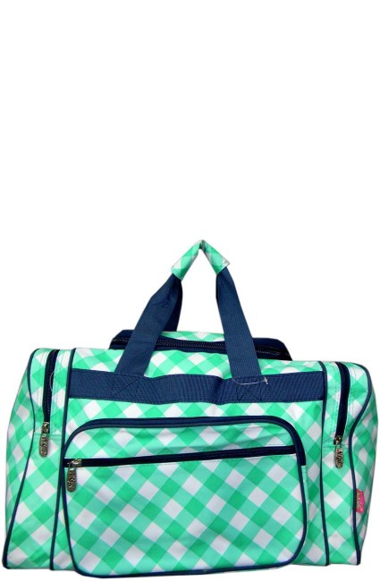 Printed Duffle Bag-CHE423/MINT